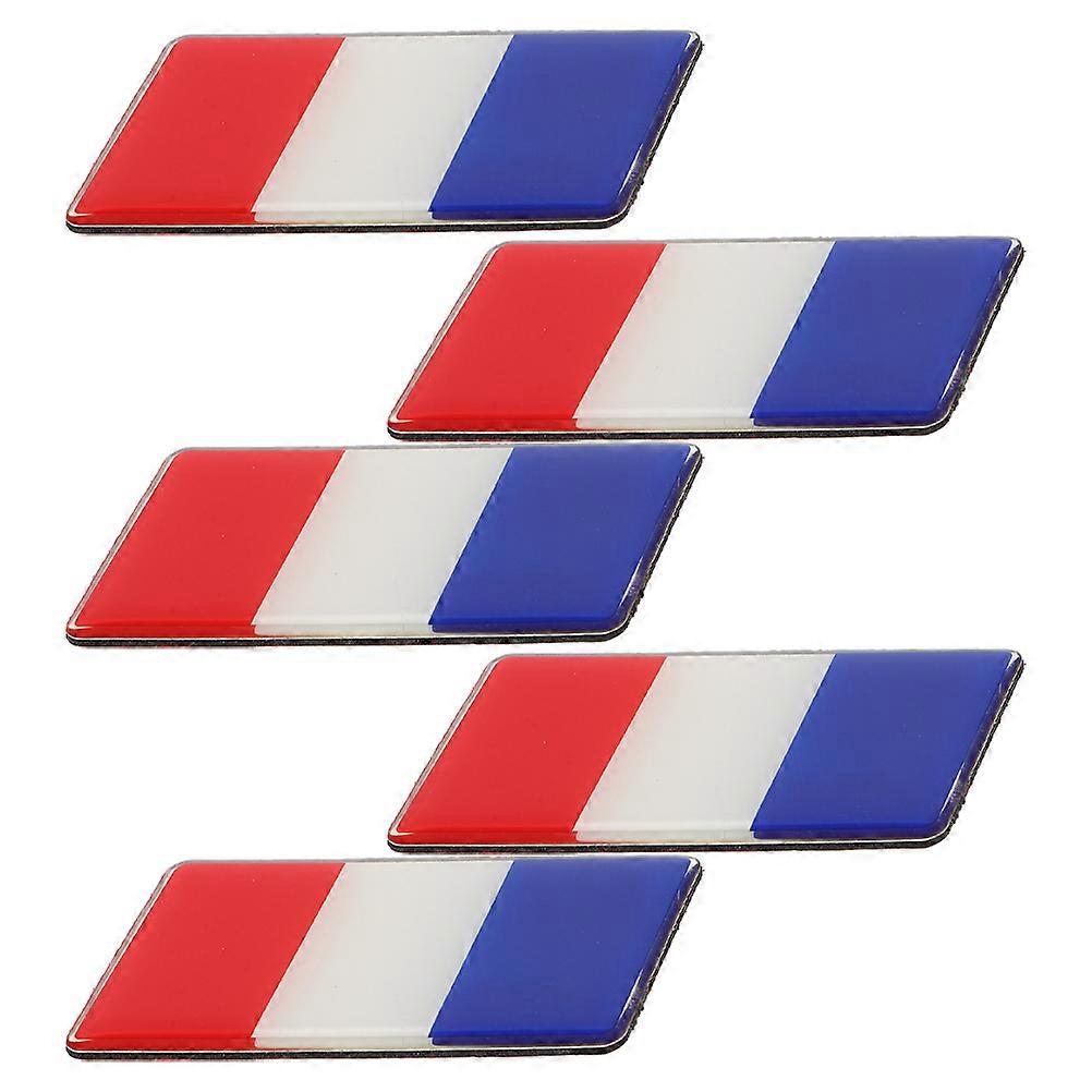 Aluminum Alloy Car Stickers with National Flags for Decor Multi Color Durable Patriotic Display Set
