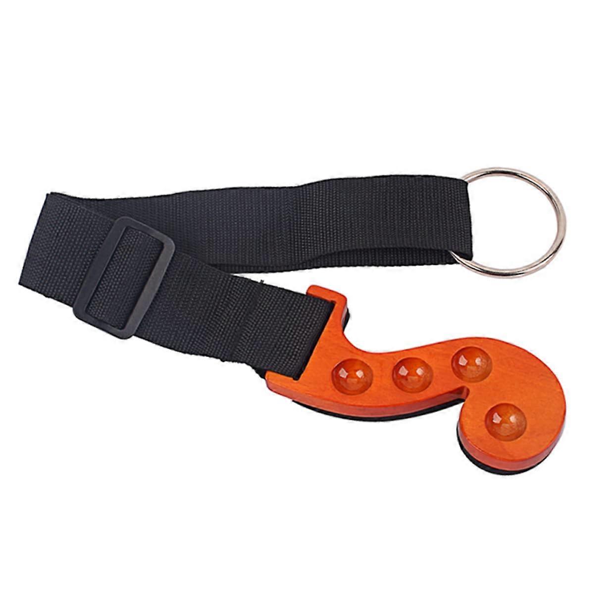 Non-Slip Cello Endpin Holder Adjustable, Floor-Protecting, Alignment Holes, Anchor Support, Durable, Orange And Black