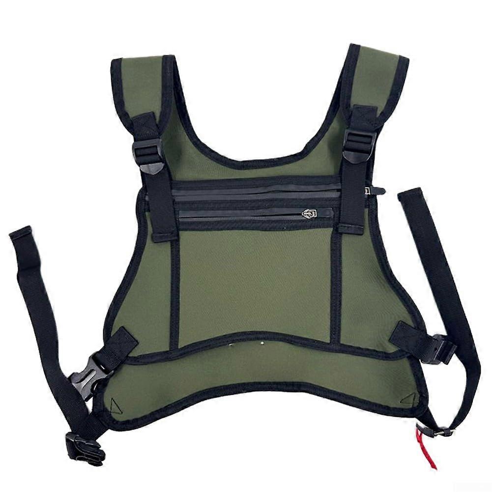 Lightweight neoprene chest pouch, waterproof phone case, for hiking and running activities, as shown in the picture, green.