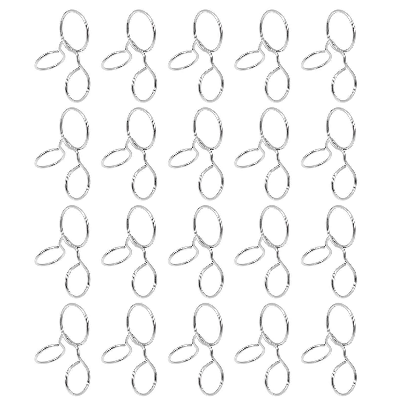 Household Edges Hook Windproof Function with 20Pcs Stainless Silver Hooks