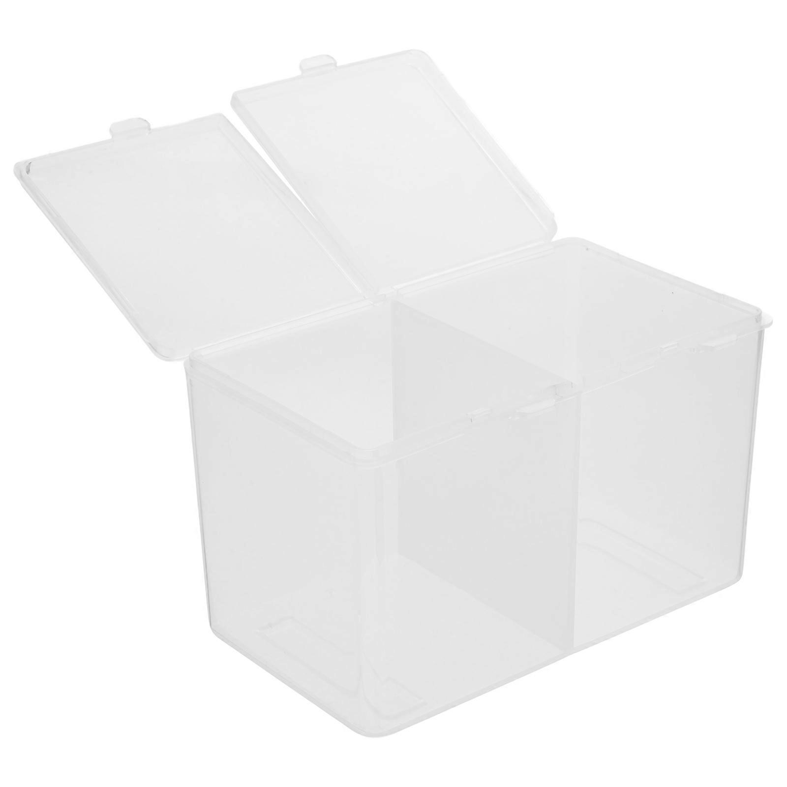 Cosmetics Storage Case Cotton Rounds Holder Rectangular Shape Bedroom Organizer for Women 12.00X7.50X6.50CM 2Pcs