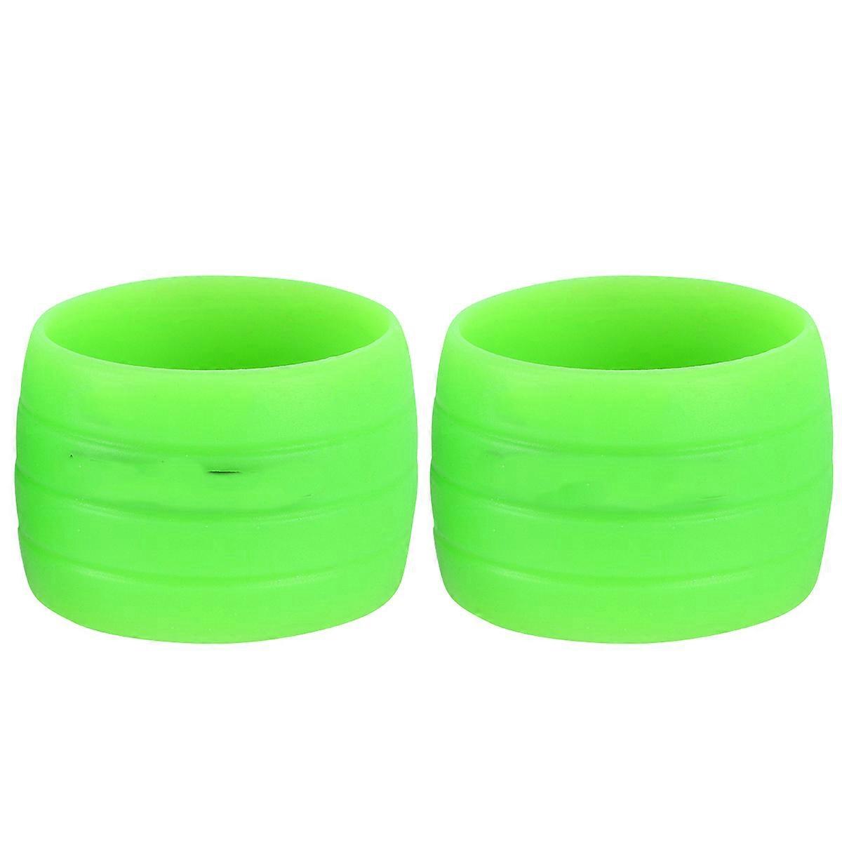 Silicone Bike Handlebar Fixed Ring for Most Bikes Green AntiSlip Protective Cover 1 Pair