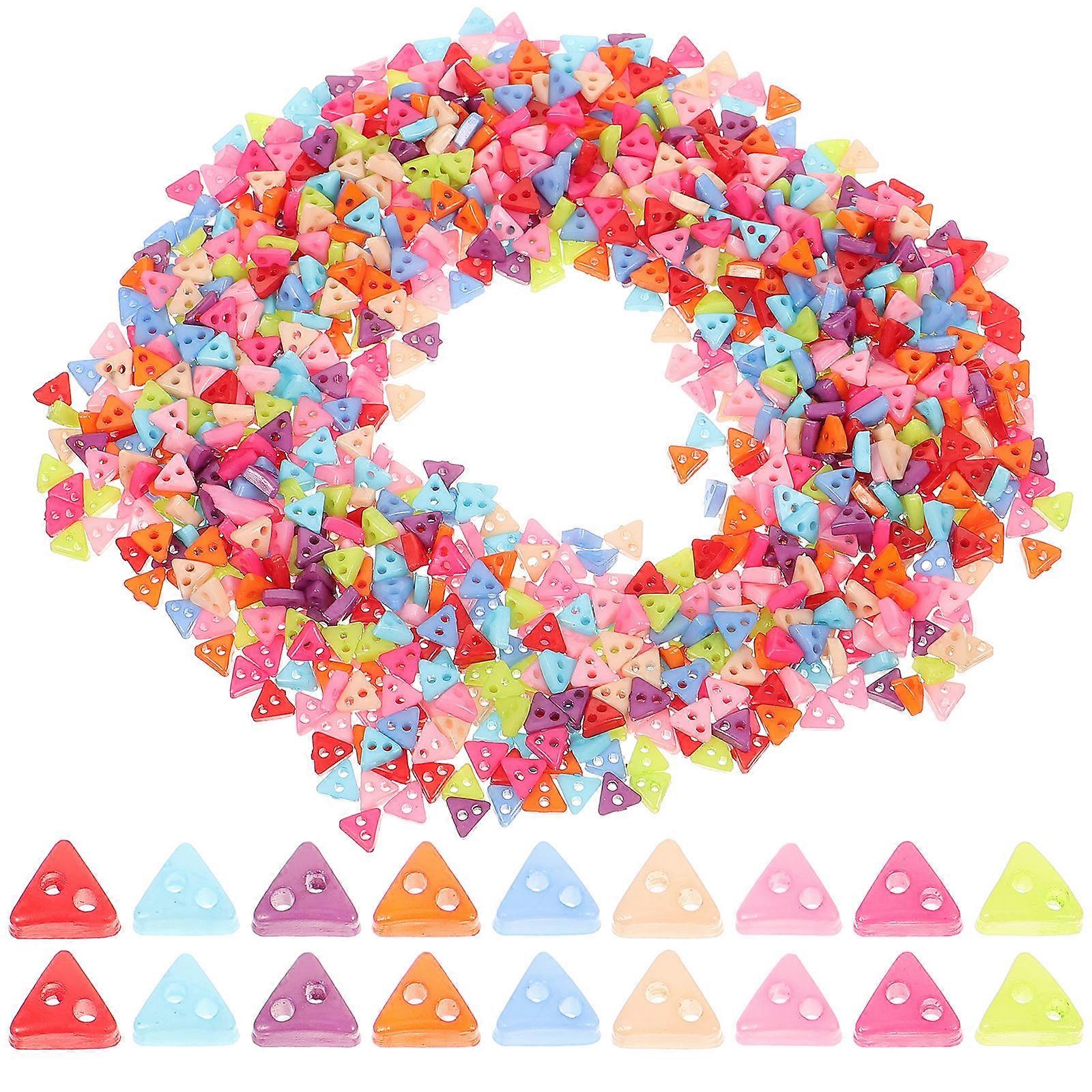 Household Plastic Sewing Buttons Ideal For Button Replacement Crafts And DIY Projects 0.7X0.7Cm Assorted Color 1000Pcs