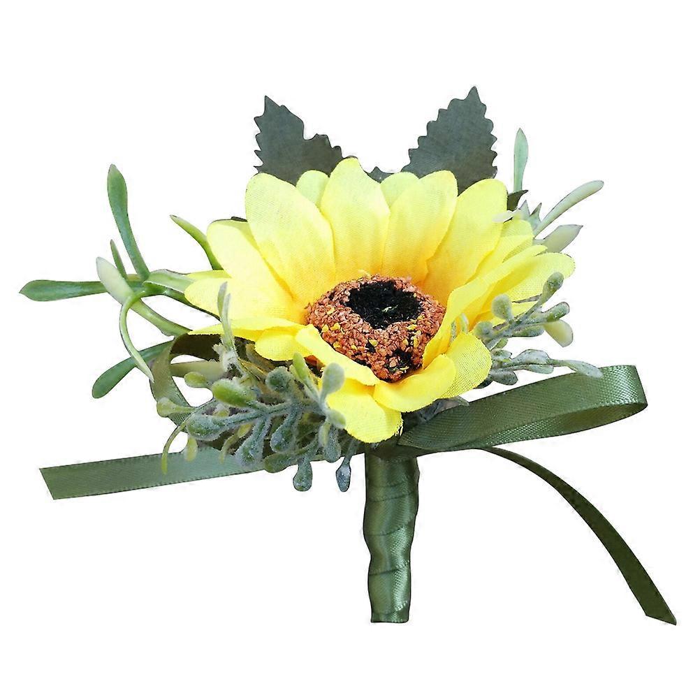 Broche tournesol jaune, broche à porter en toutes occasions