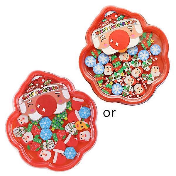 36pcs/pack Christmas Eraser Mini Eraser Decompression Eraser Multiple Uses