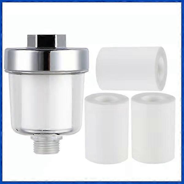 Shower water filter, shower filter with 3 replaceable filters can effectively filter out impurities in the water, faucet