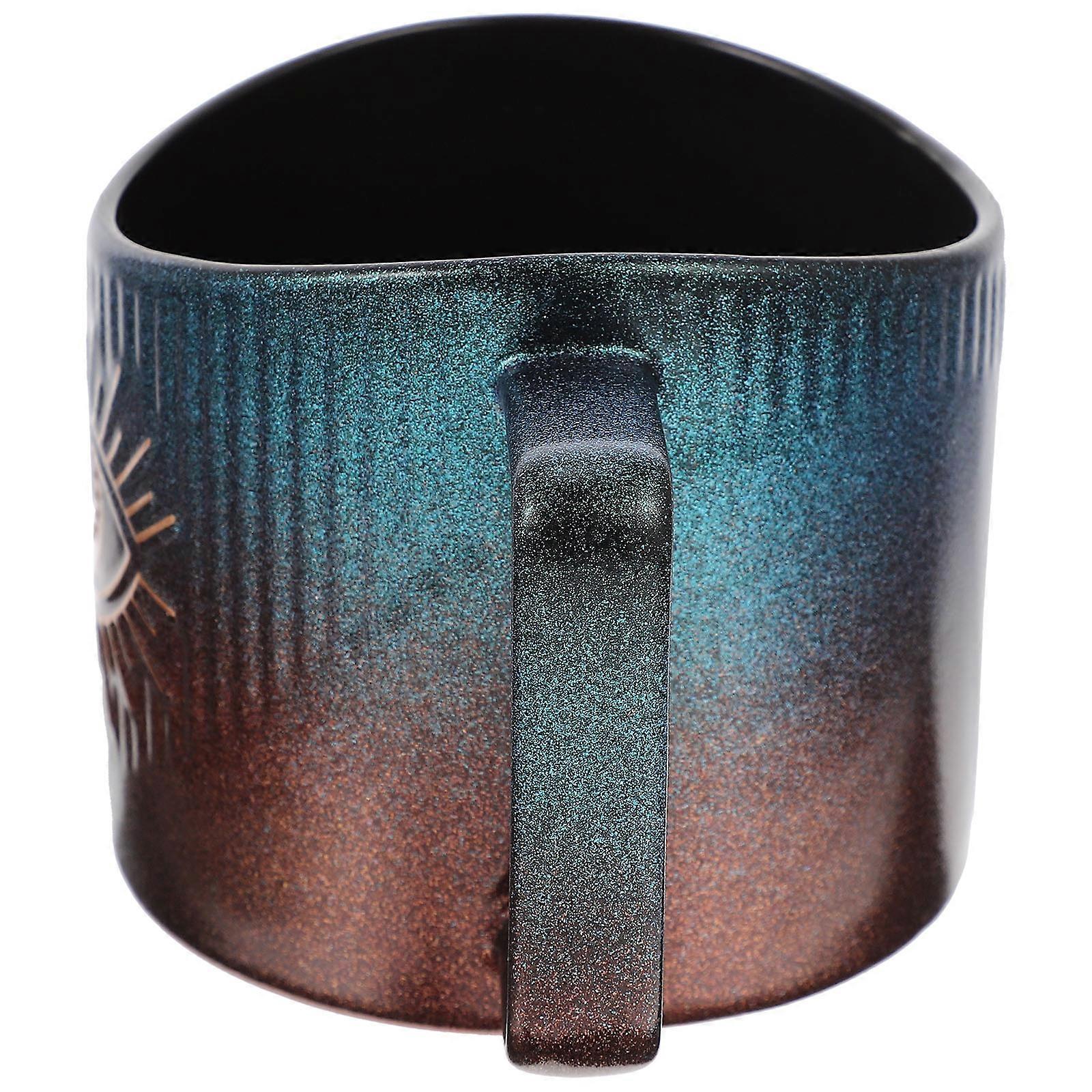 Tasse à eau pour café à usage 5.3X3.9X3.1In Blue Round Design 1Set