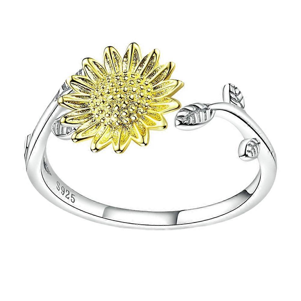 Sunflower Open Rings, Hypoallergenic Material for Comfortable Use, Modern Look