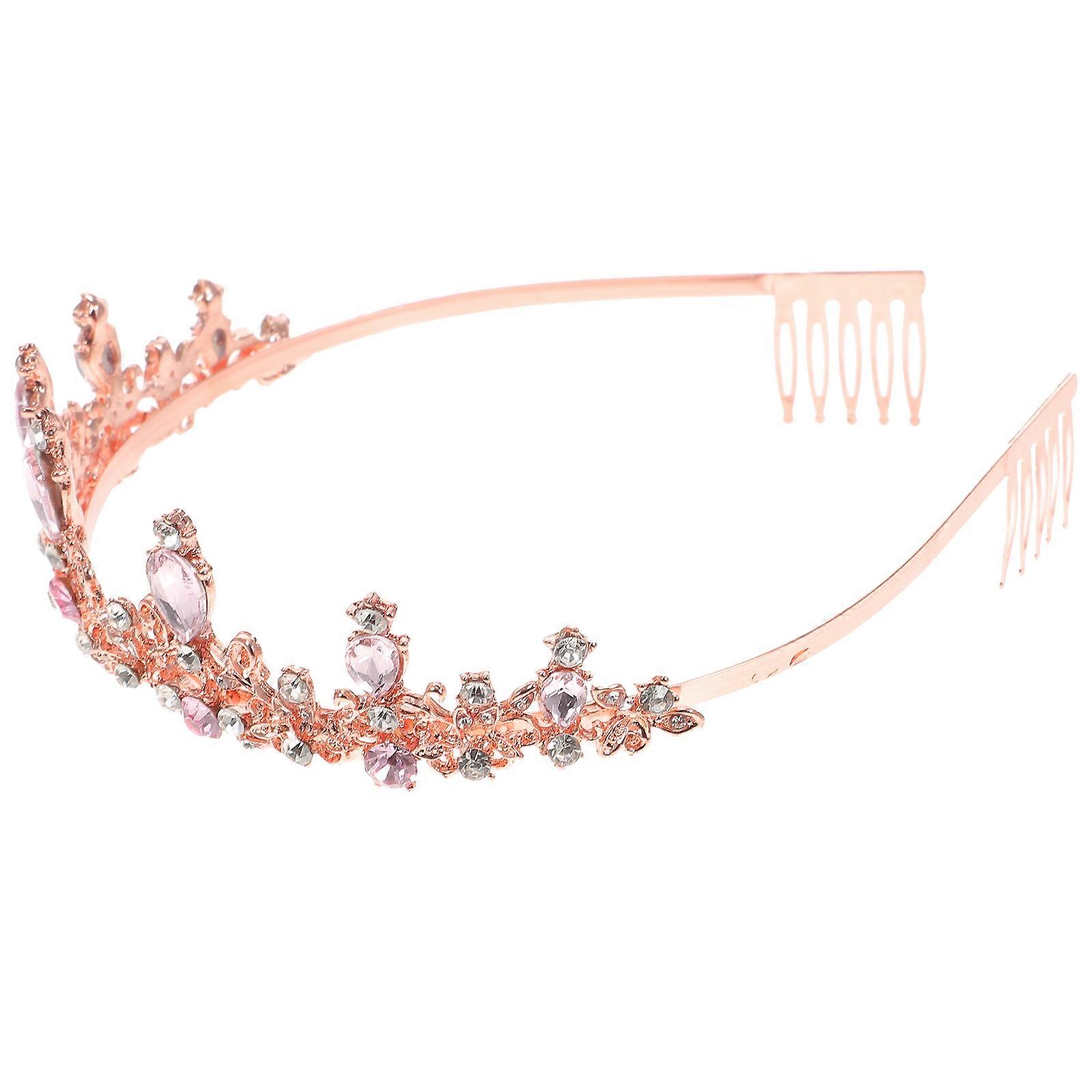 Stylish Crystal Crown for Wedding and Formal Gatherings