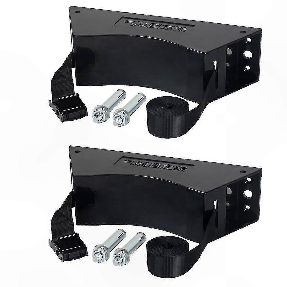 2-Pack Propane Cylinder Holder with Mounting Screws and Safety Chain Support for Gas Tanks
