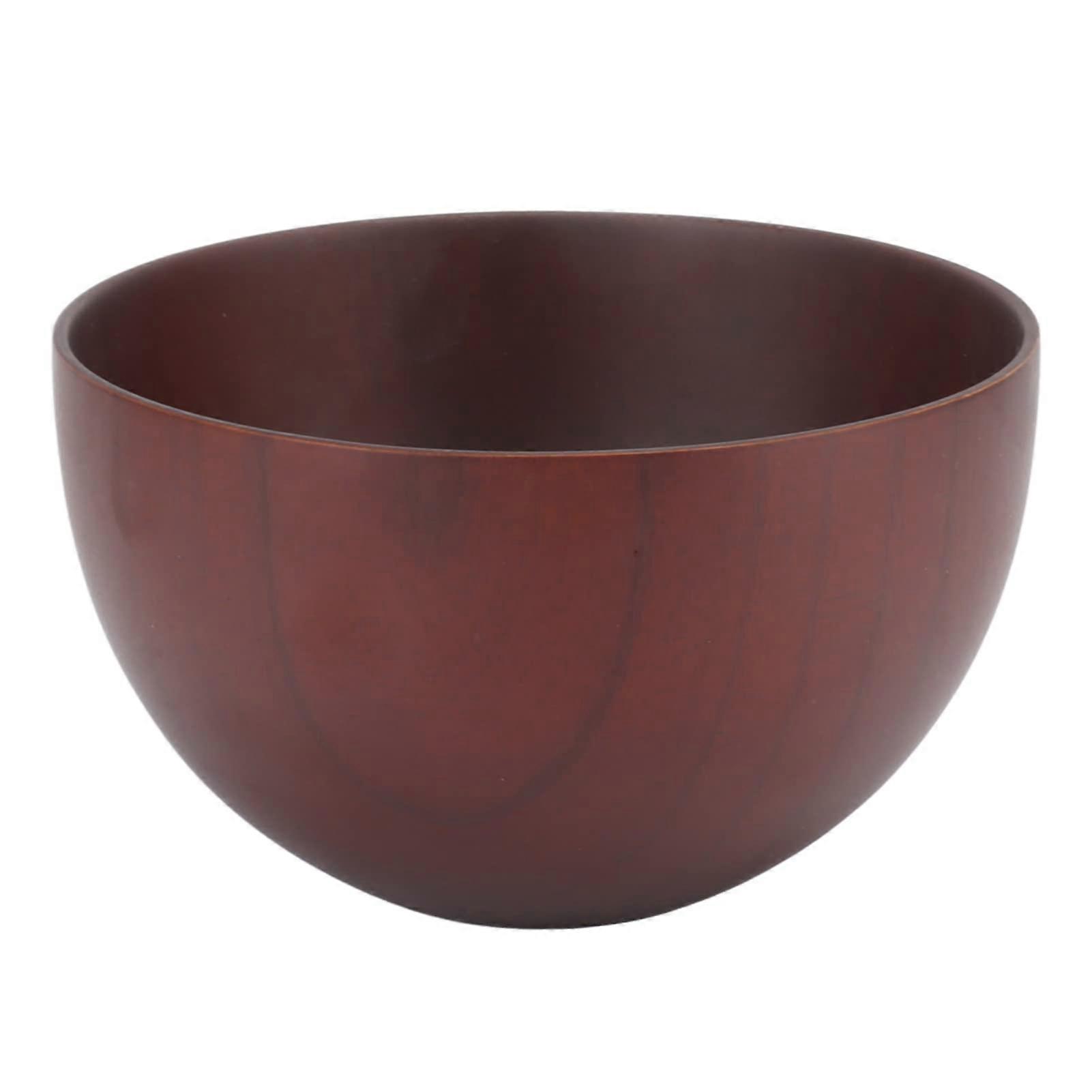 Robust Wooden Noodle Bowl, Rustic Unique Soup Bowl with Grain Pattern, Elegant Salad Serving Dish for Home Use