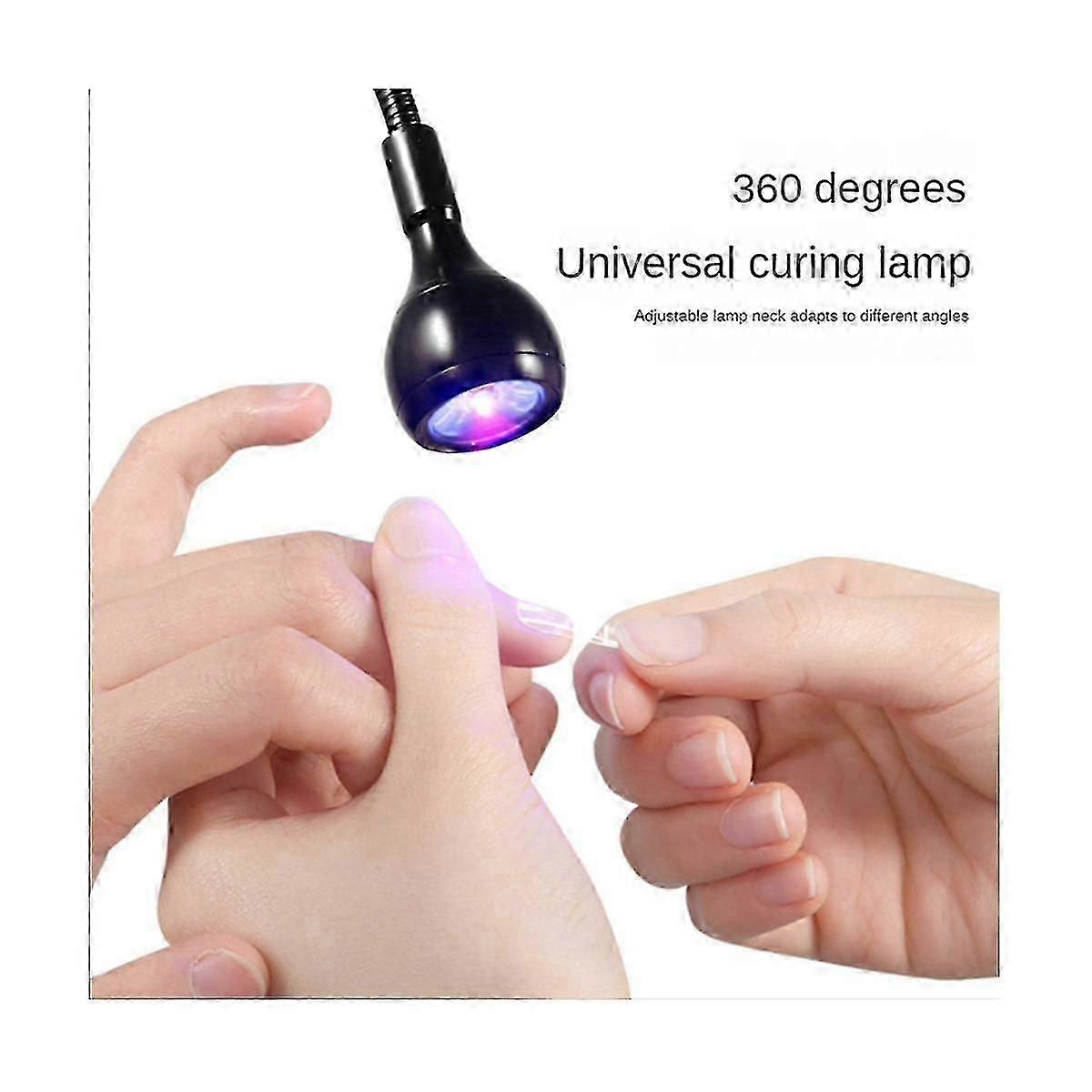660nm Wavelength Red Light Manicure Lamp With 360 Uv Curing Phototherapy Machine Led Nail Lamp Whi