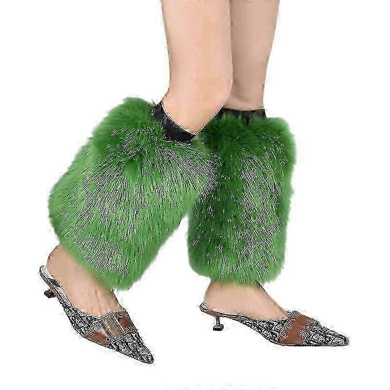 Fuzzy Faux Fur Leg Warmers Boot Cuffs 25cm/35cm/45cm - 45CM Color 15