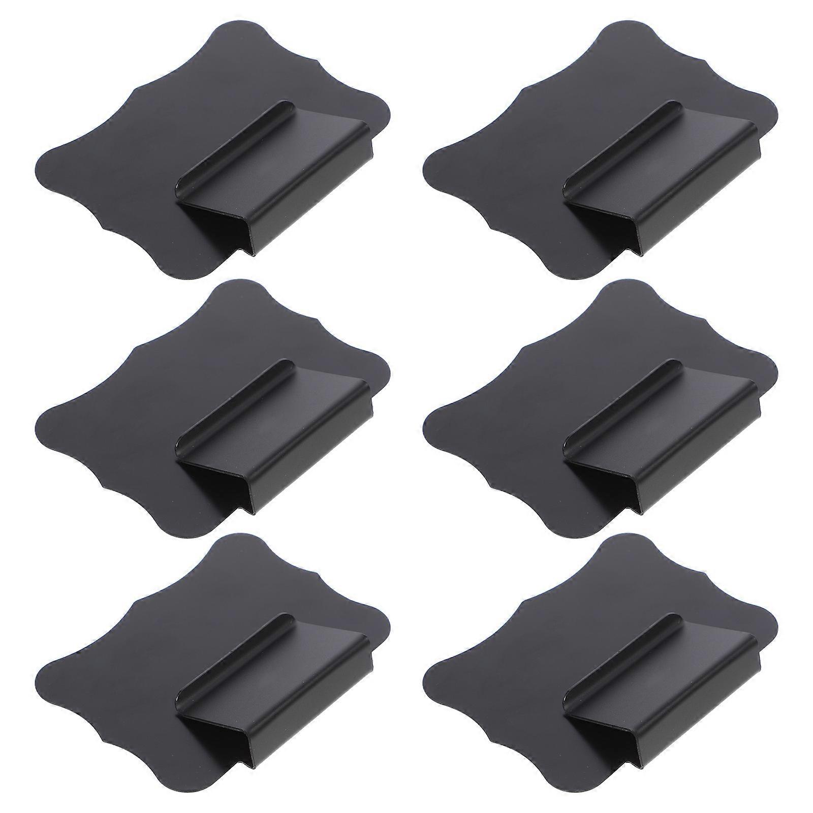 10pcs Black Clip On Tag Holders for Baskets Plastic Hanging Bin Clips