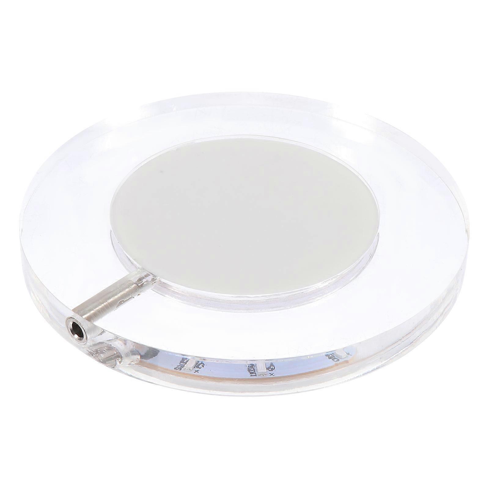 Transparent Acrylic Rechargeable Glowing Cup Mat with LED Light for Home Use 7.8x7.8 Inches