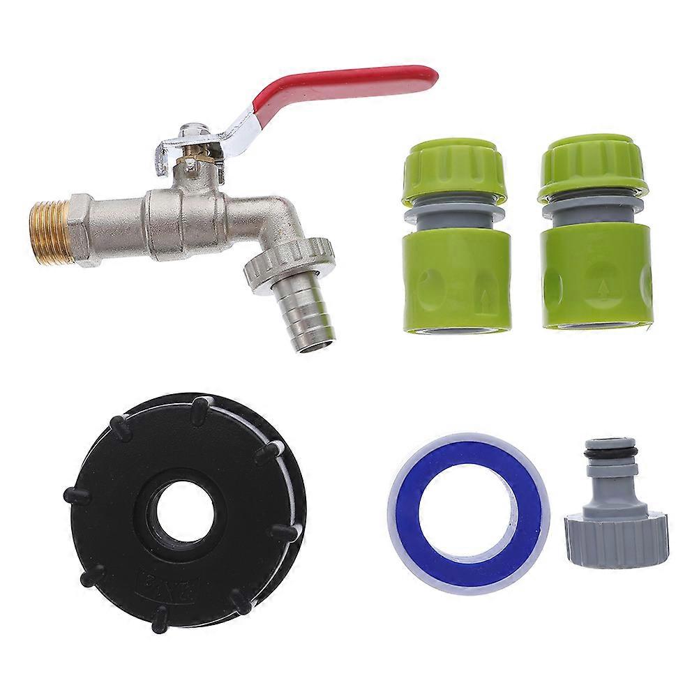 1 ensemble de vannes de robinet de 1/2 pouce raccord IBC Adaptateur de réservoir fourre-tout Robinet de remplacement