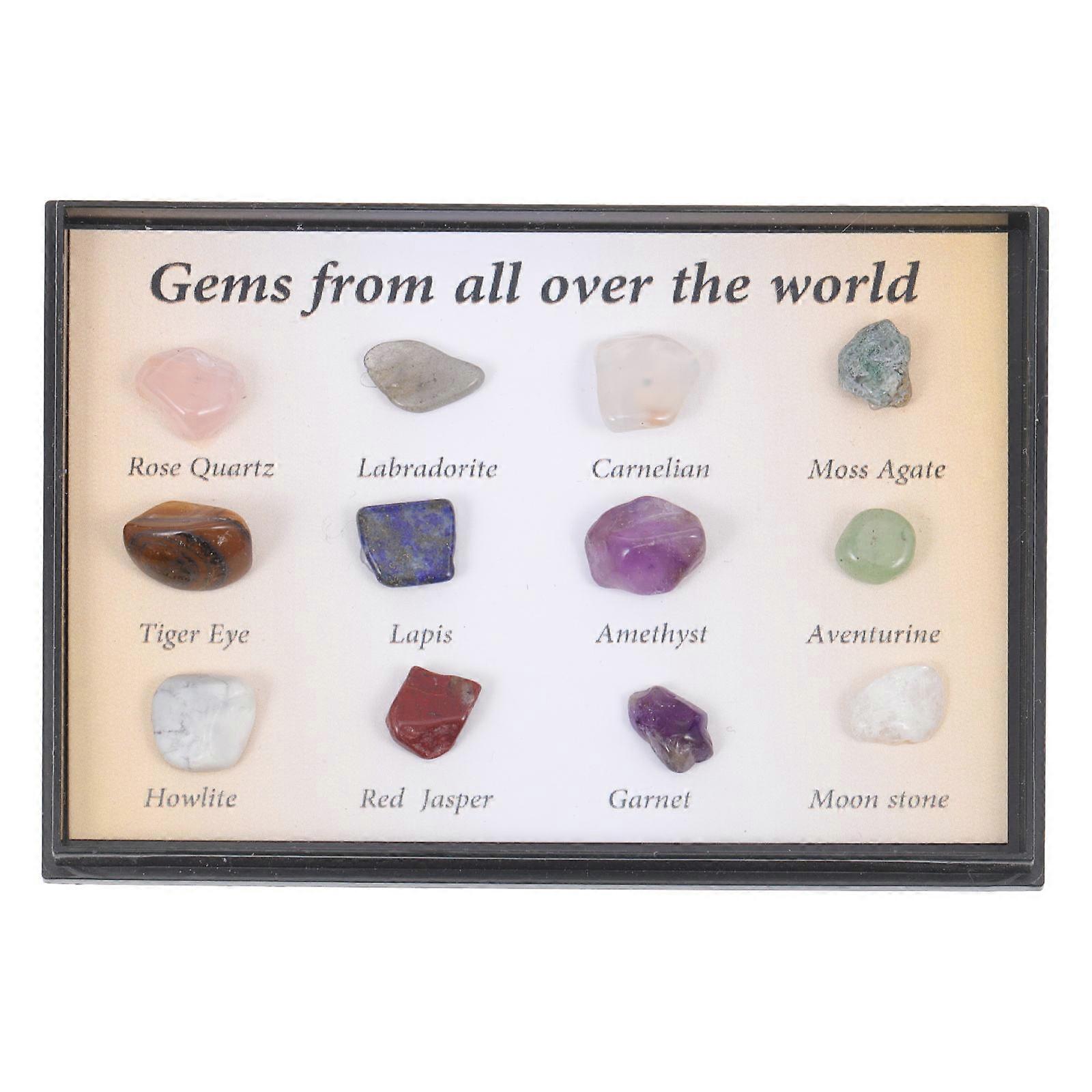 Decorative Agate Stones Natural Stone Specimen Model Ore Cognitive Prop Irregular Shape Classroom Teaching Decorative Ornament 1 Set