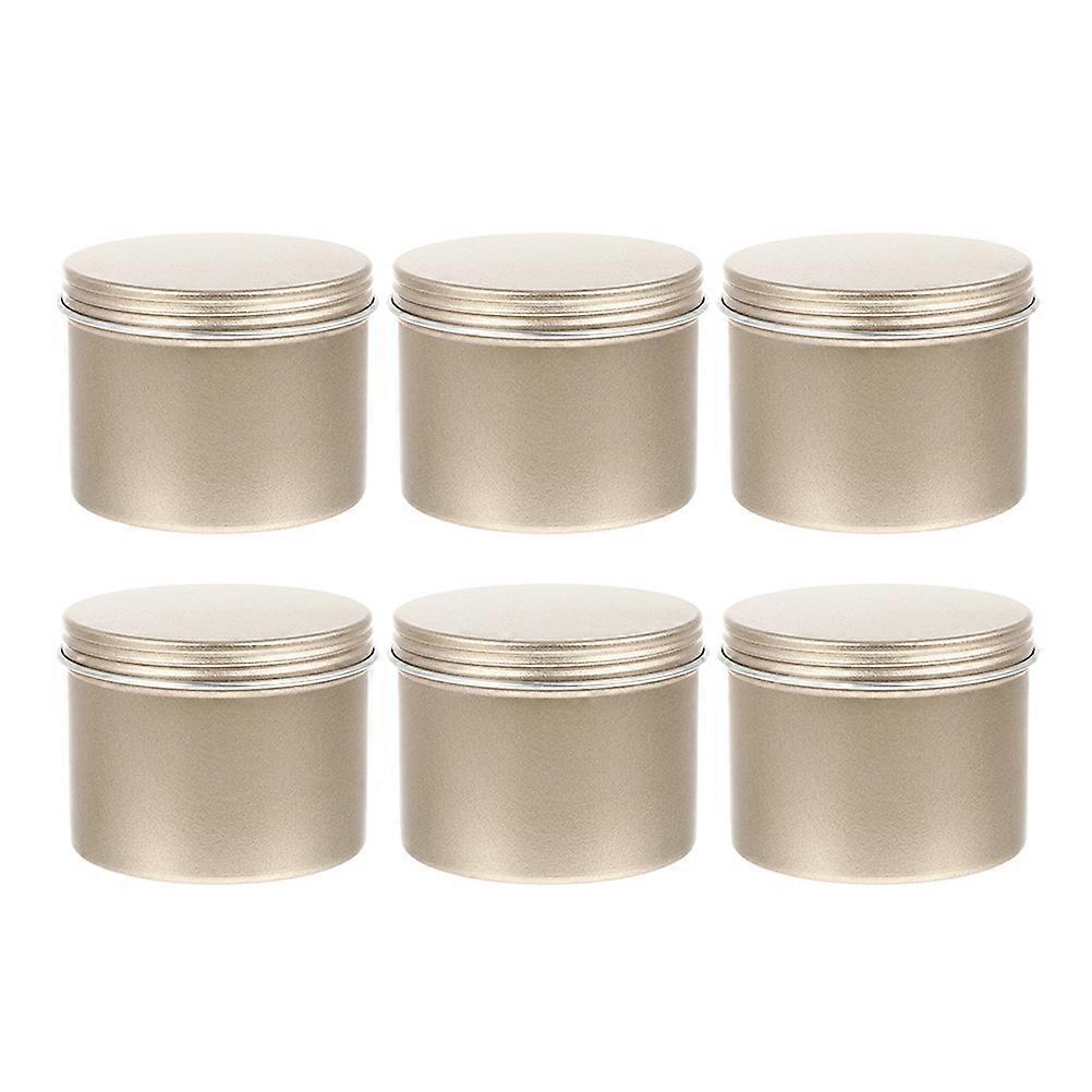 Compact Aluminum Containers 6 Pcs Essential Storage Holders For Home Use Ideal For Tea And Candles