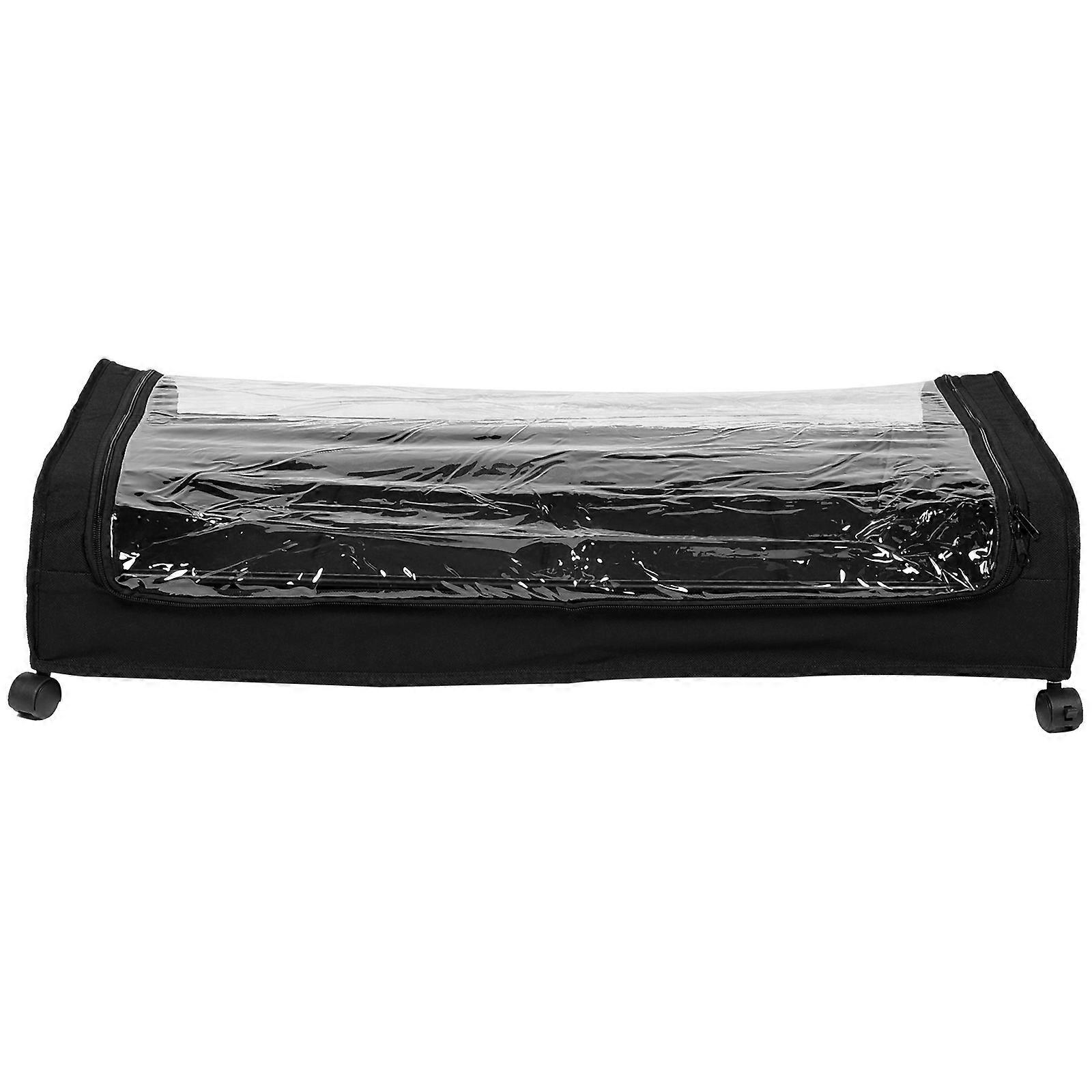 Space Saving Under Bed Storage Drawer For Bedroom With Lid Design In Black Offering Functionality 1Pack