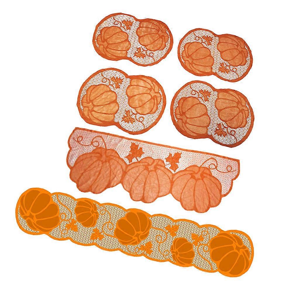 Fireplace Cloth 6Pcs Thanksgiving Design For Home Decoration With Autumn Harvest Colors And Rectangular Shape