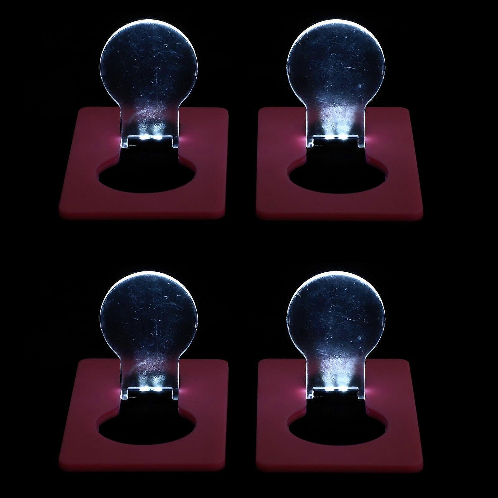 4pcs Mini LED Handbag Lights, Portable Card Shaped Night Lamps for Purses, Easy to Carry, High Grade Material, Ideal for Finding Keys and Phones in