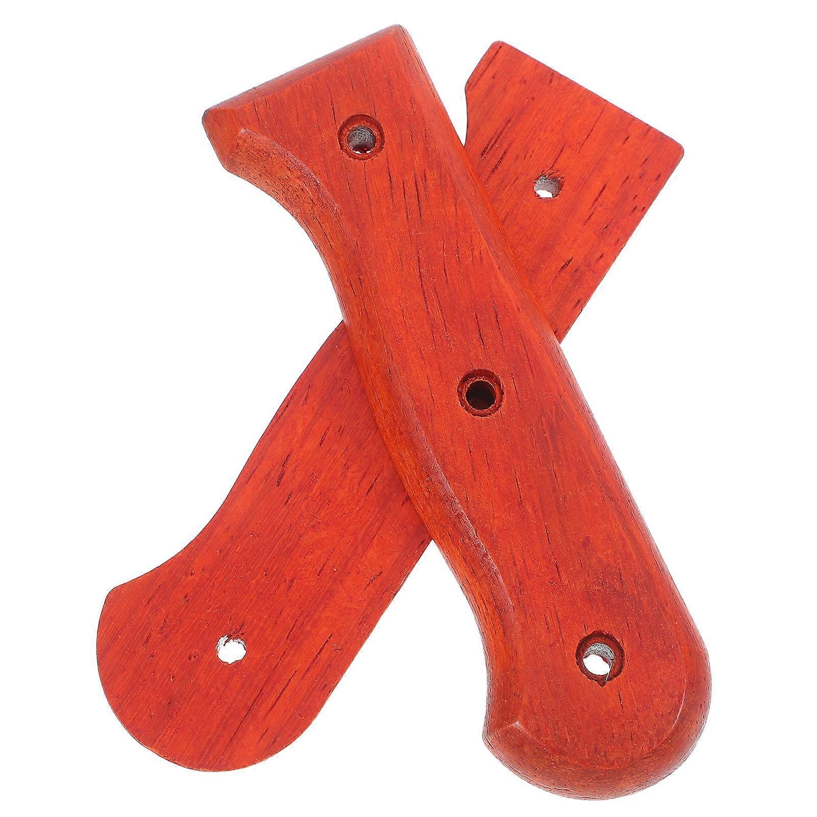 Handle Replacement With Two-Piece Clamping Design For DIY Projects In Durable Dark Red Pear Wood Material 1 Pair