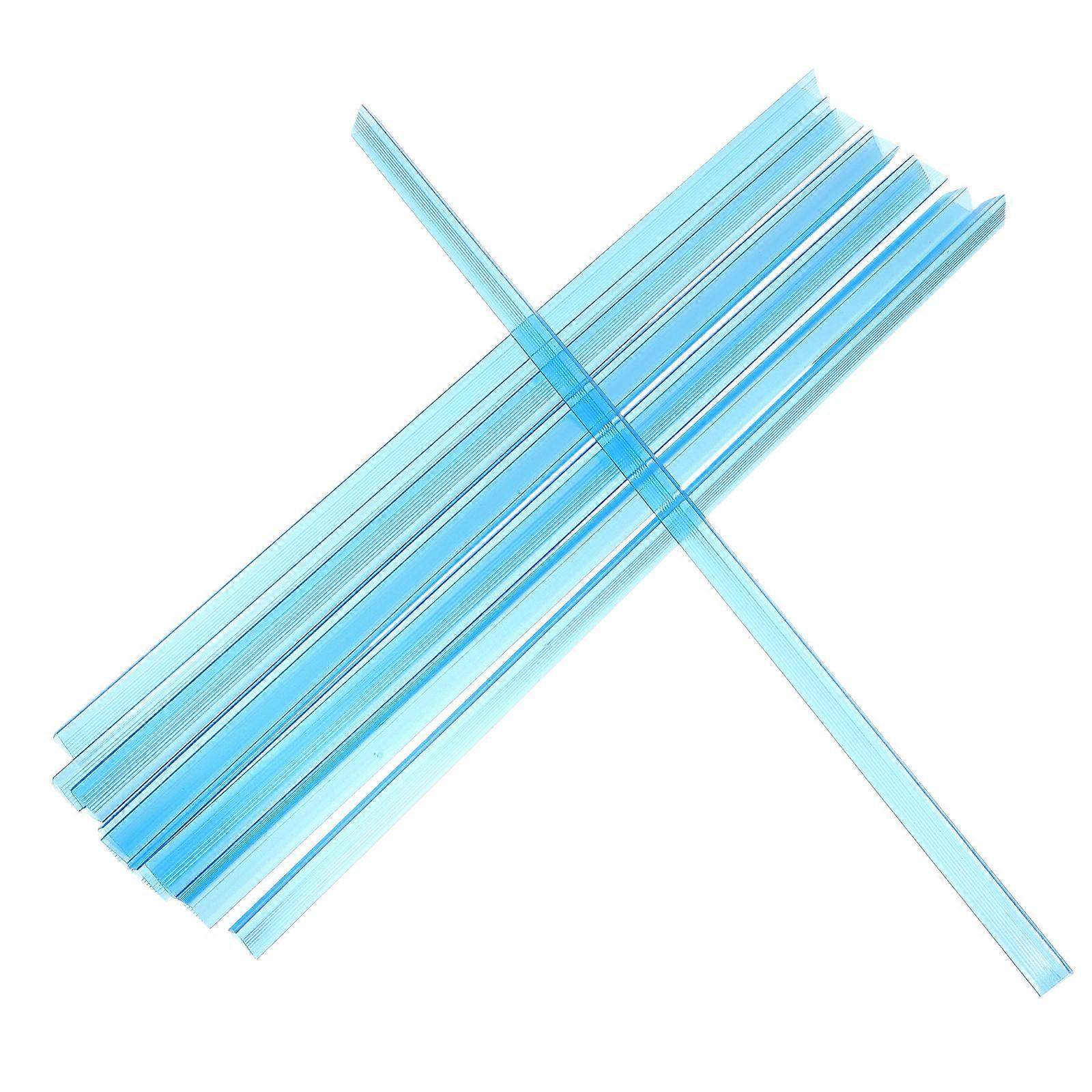 Clear Binding Slide Bars For Report Cover Binder Storage Use 31.00X1.00X1.00Cm 10Pack