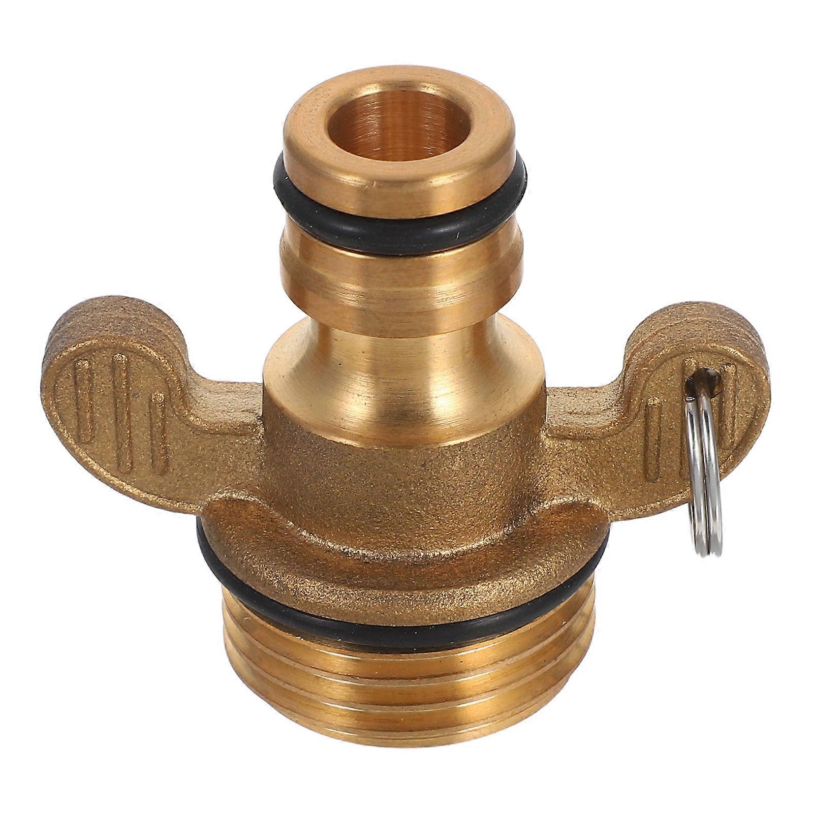 Brass Thread Quick Connect Hose Adapter Double Ears Water Pipe Connector for Garden Irrigation Durable Outdoor Fitting Installation