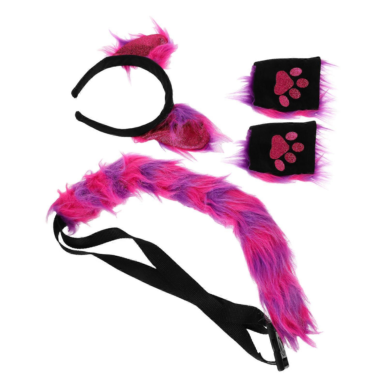 Costume Accessories Set For Women Including Cat Ears Headband And Tail For Cosplay Events Adorable Character 1 Set