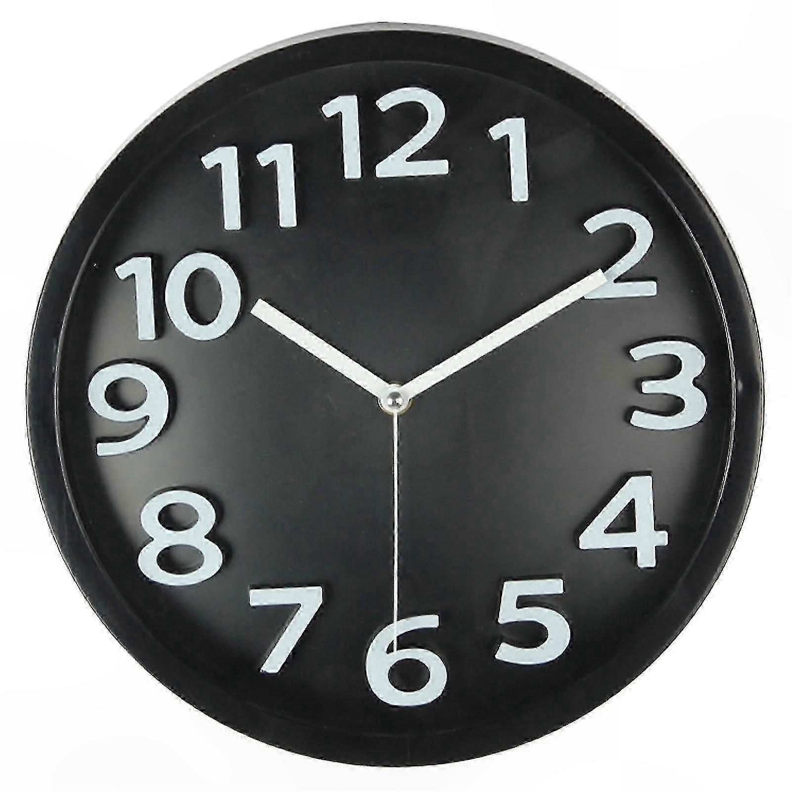 Round Wall Clock Non-Ticking Silent Battery Operated, 3D Numbers Candy Color Analog Clock for Home Decor