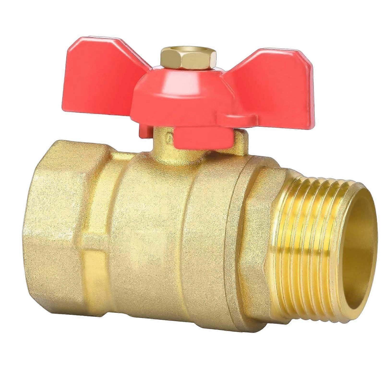 Ball Valve 1 Inch Cast Iron Threaded Shut-Off Valve, Durable Rustproof Design for Water Pipe and Tap Installation, Strong Seal