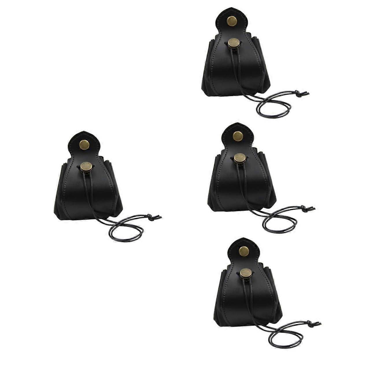 Pack of 4 Clear Dice Display Case Lockable Cube Storage Bag Black x4