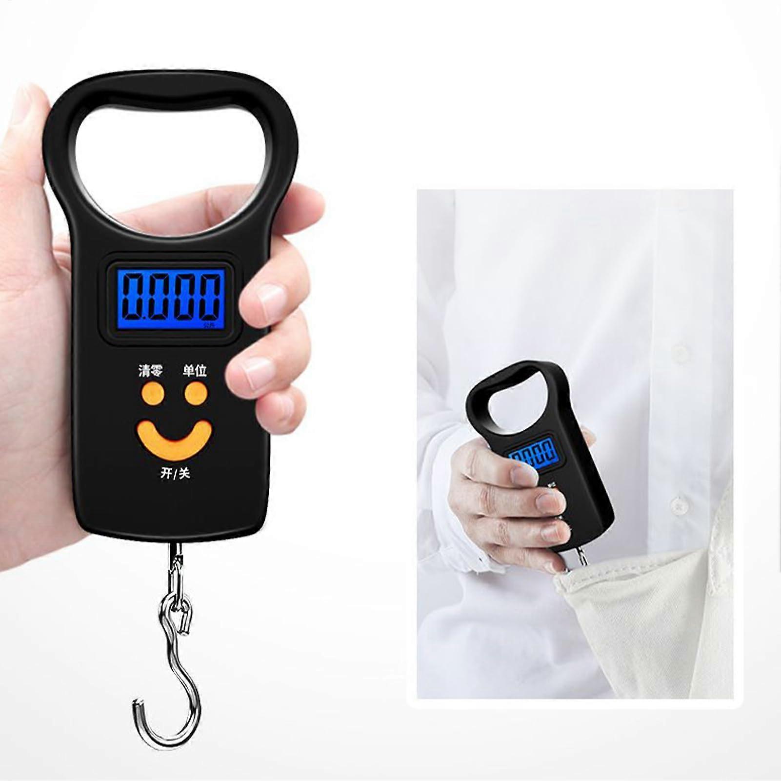 Compact travel digital scale with 50kg range for suitcases, outdoor,