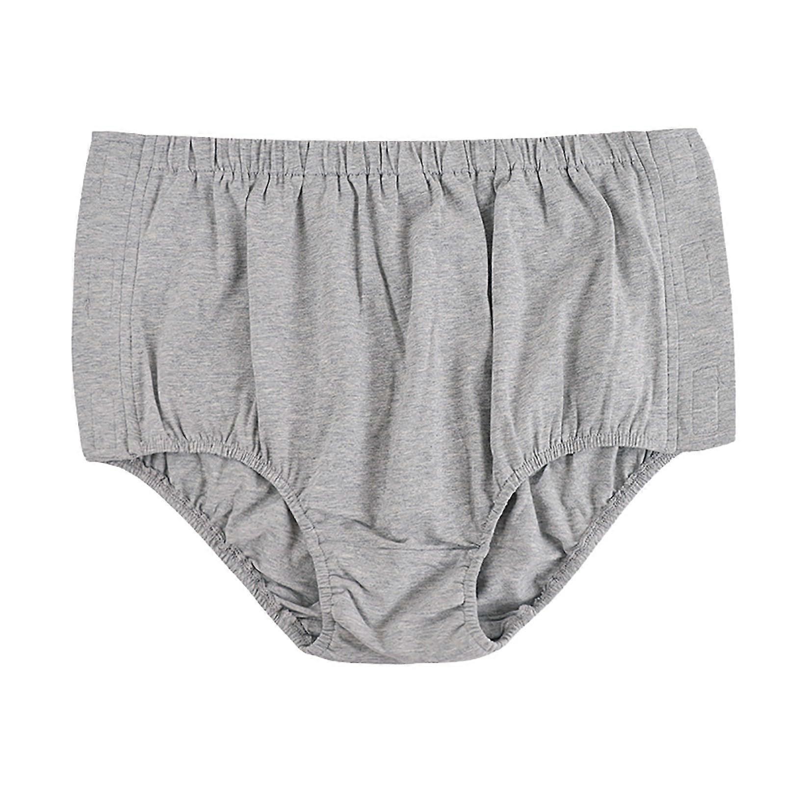 Men's Underwear Triangular Design XXL Light Gray Medical Comfortable Breathable Soft Skin-Friendly for Long-Term Bedridden Use