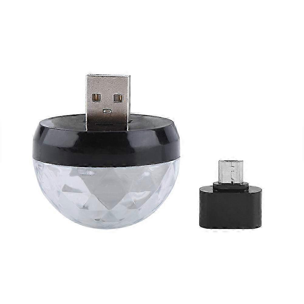Portable Crystal Magic Ball Lamp with 4W RGBW Mini USB Disco Light - Colorful Party Light for Android & Cellphone Use