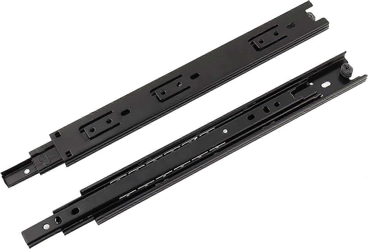 Ball Bearing Rails For Cabinets, Desks And Furniture - 40 Cm (16 In) Black, Linear Slide Bearing, Omnidirectional Damping