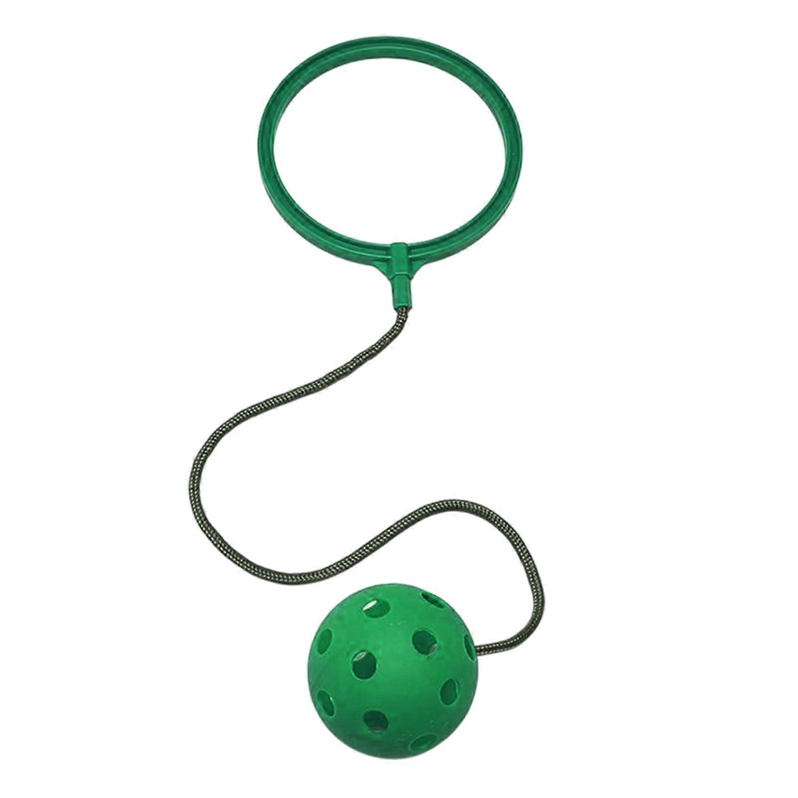 Skip Ankle Ball, Skipits for Children, Soft Jump Ring, Rotating OneLegged Swing, Coordination Fitness, Outdoor Exercise, Skip Toy for Nursery Green
