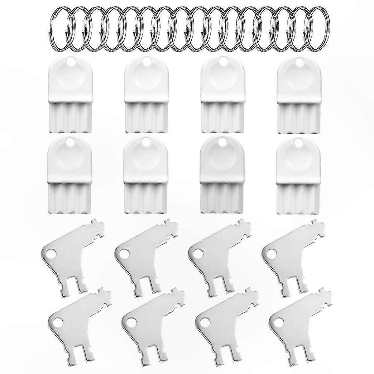 16-Pack Paper Towel Dispenser Keys, Durable Metal & Plastic Replacement Keys for Toilet Tissue Holders