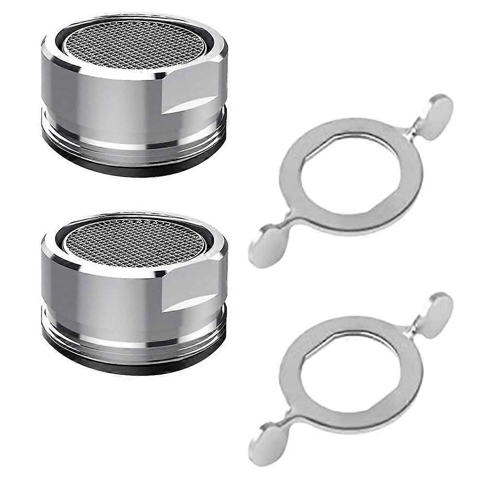 Bubbling Filter 2 Sets Faucet Bubbler Inner Core Filter Bathroom Use Silver Water Saving