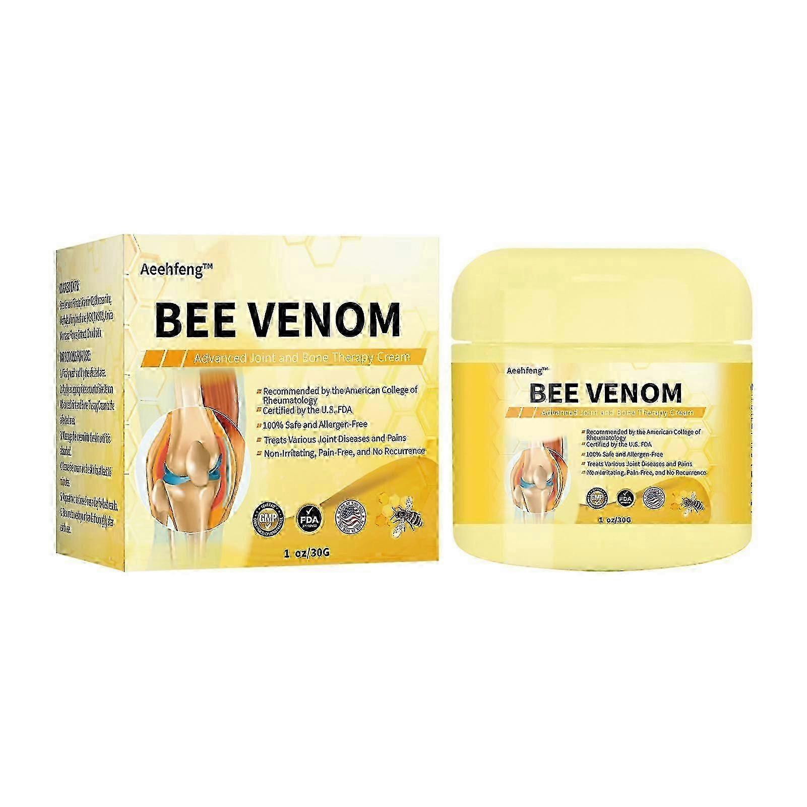 Body Joint Care Cream with Bee-Venom Joint Pain Treat Soothing Massage Cream for External Use