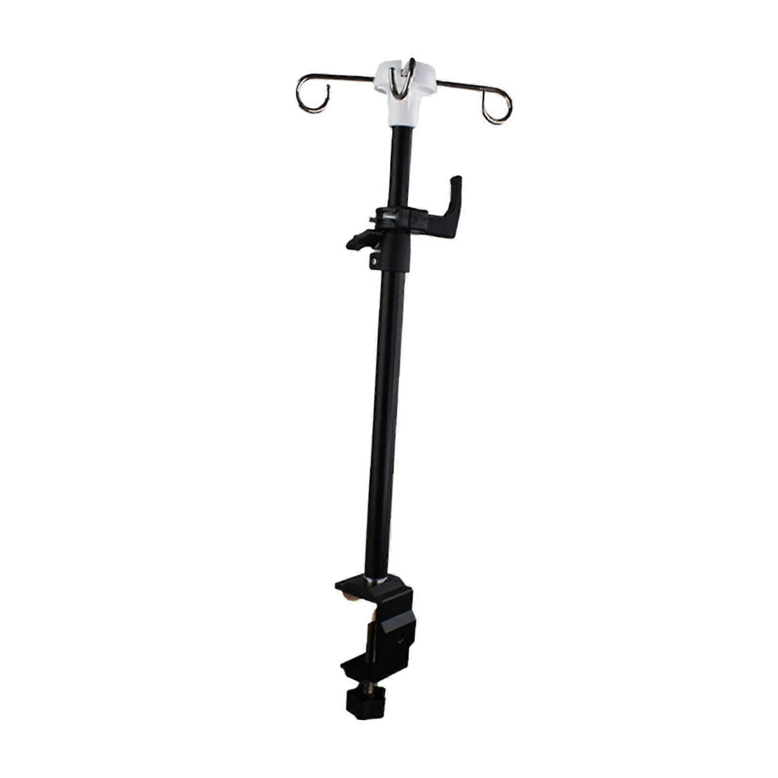 Stand for infusion bags and nutrition tube with table clamp