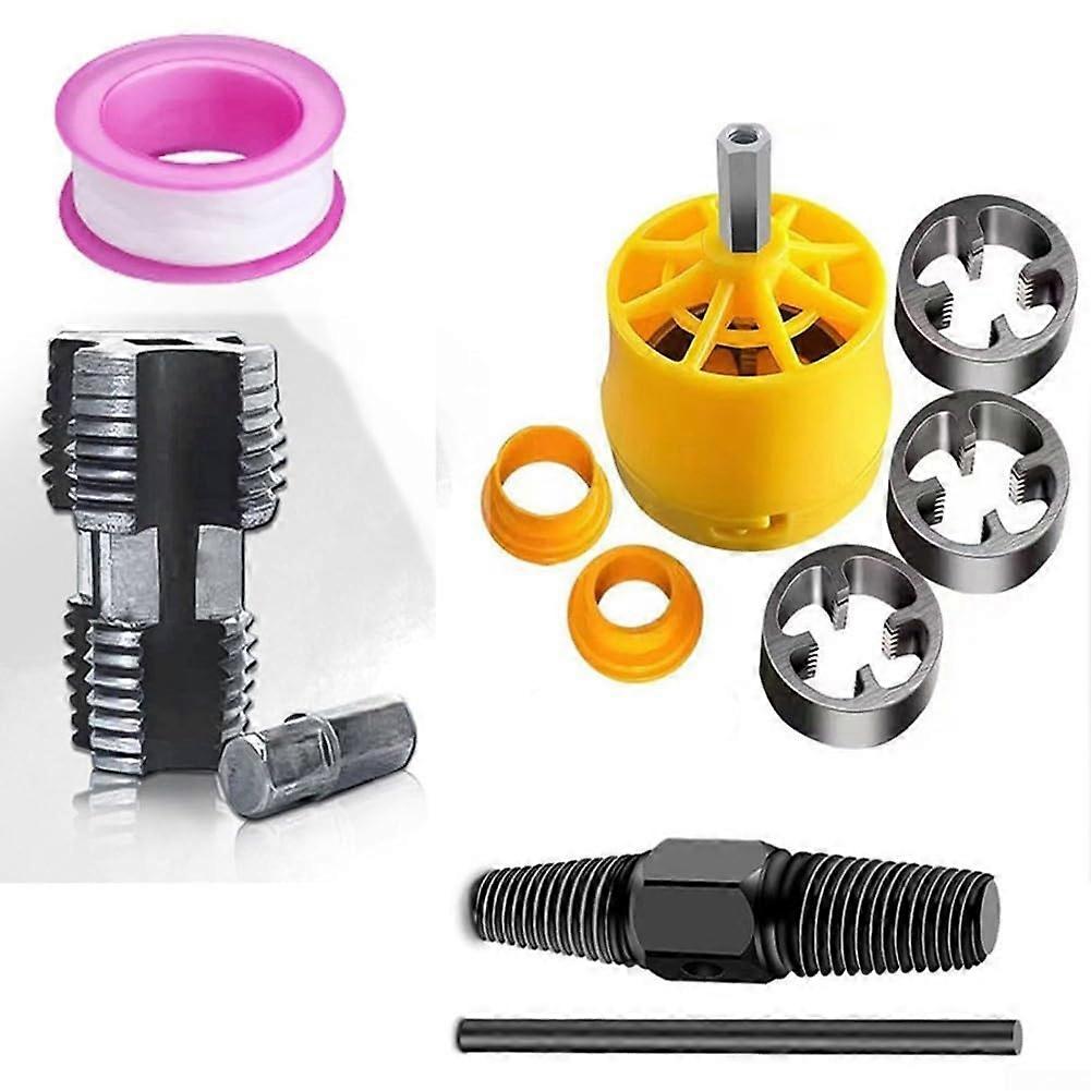 Pipe Threader Set for PPR and PVC, Electric Drill Compatible, Manual Pipe Tap, Reusable Sanitary Tool for PPR/PVC Pipes