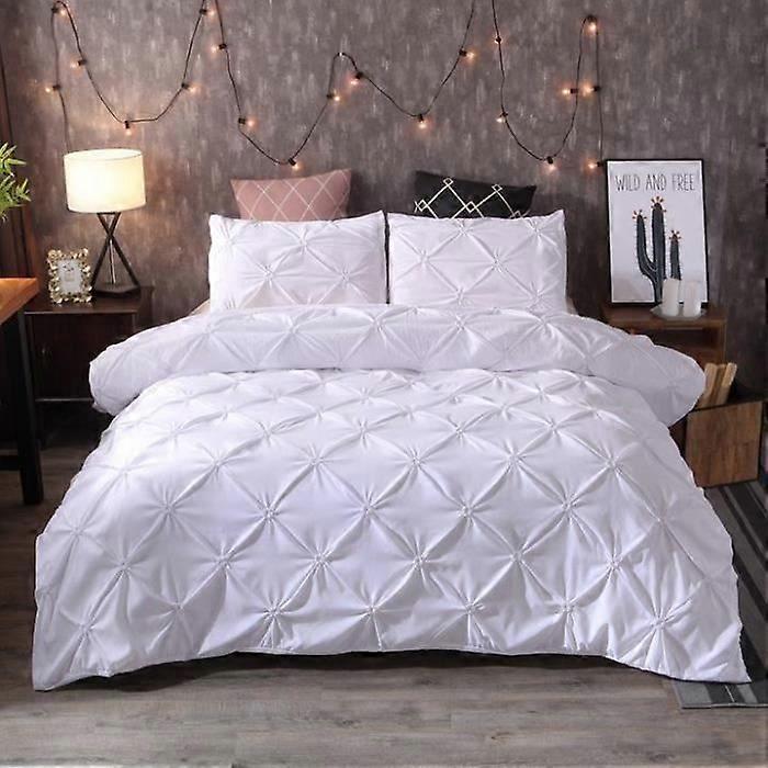 3-piece bedding set 220x240cm 100% Polyester duvet cover White