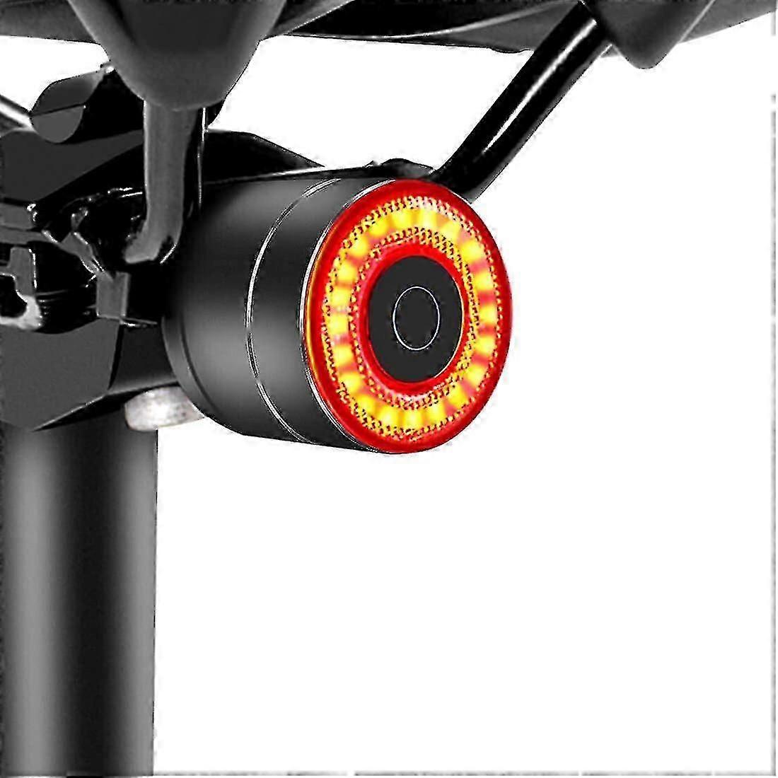 Feu arrière de vélo intelligent avec détection automatique des freins, feu arrière à LED ultra lumineux pour la conduite de nuit imperméable à l’eau