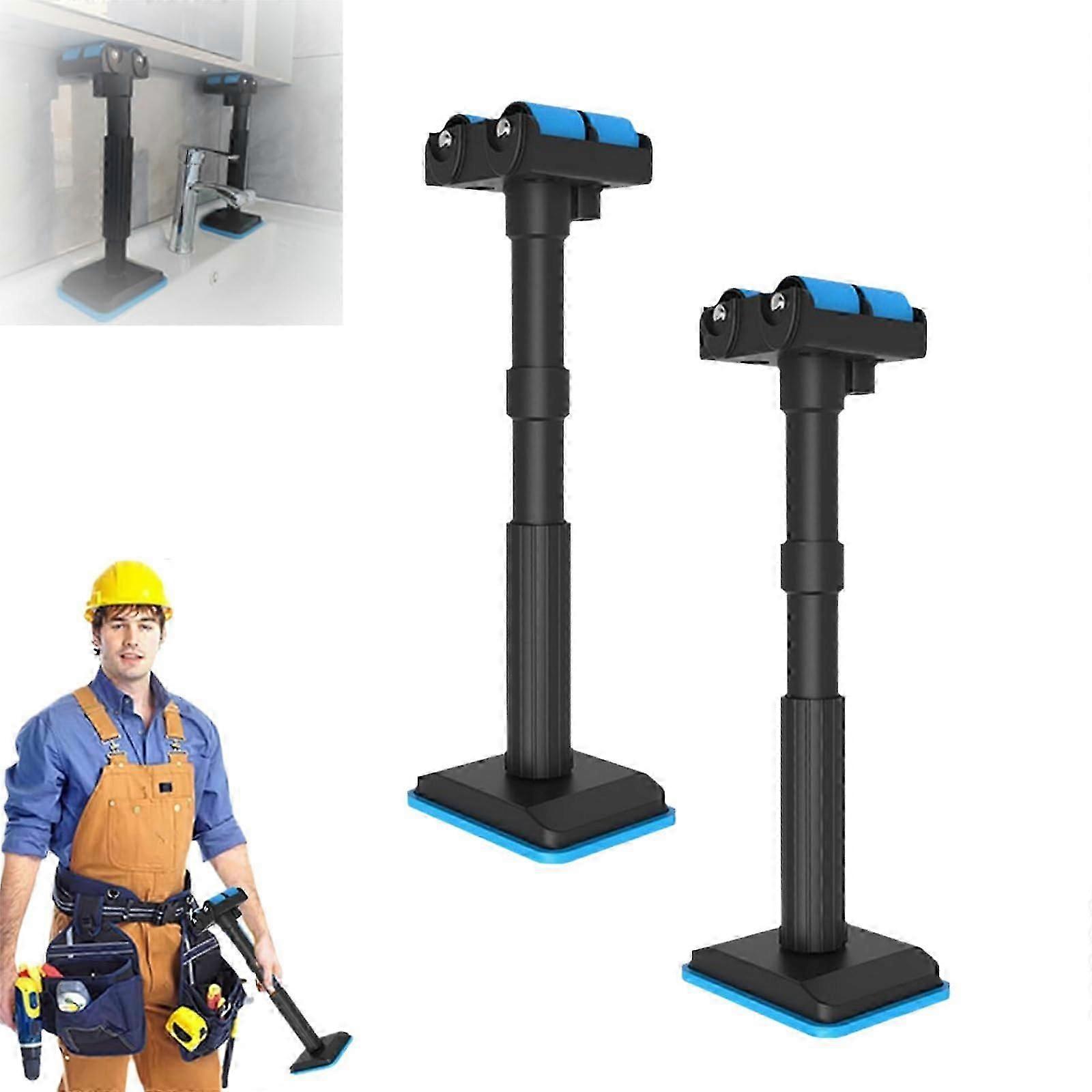 Labor-Saving Lifting Bracket, Bed Frame Support Legs, Telescopic Cabinet Lift for Wall Tiles & Furniture Height Adjustment