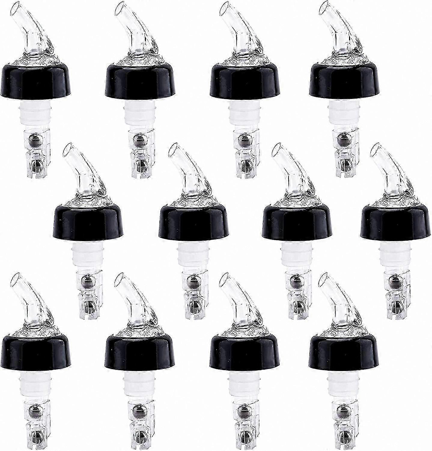 White 1 Oz Bottle Pourer - 12 Pack Automatic Measured Dispenser