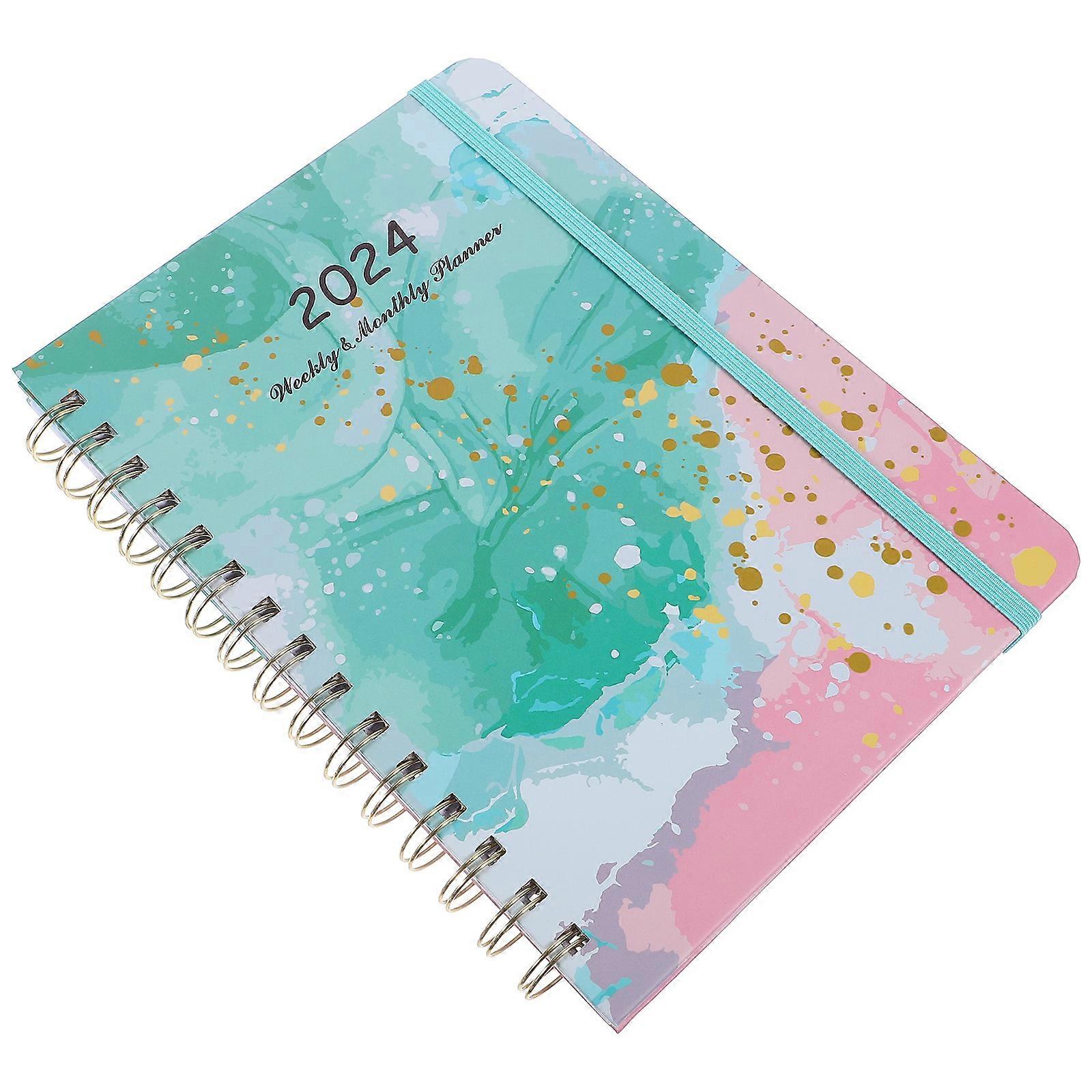 Study Planner Portable Planner Note Book Personal Planning Multi Color Paper Aluminum Material 1Pcs
