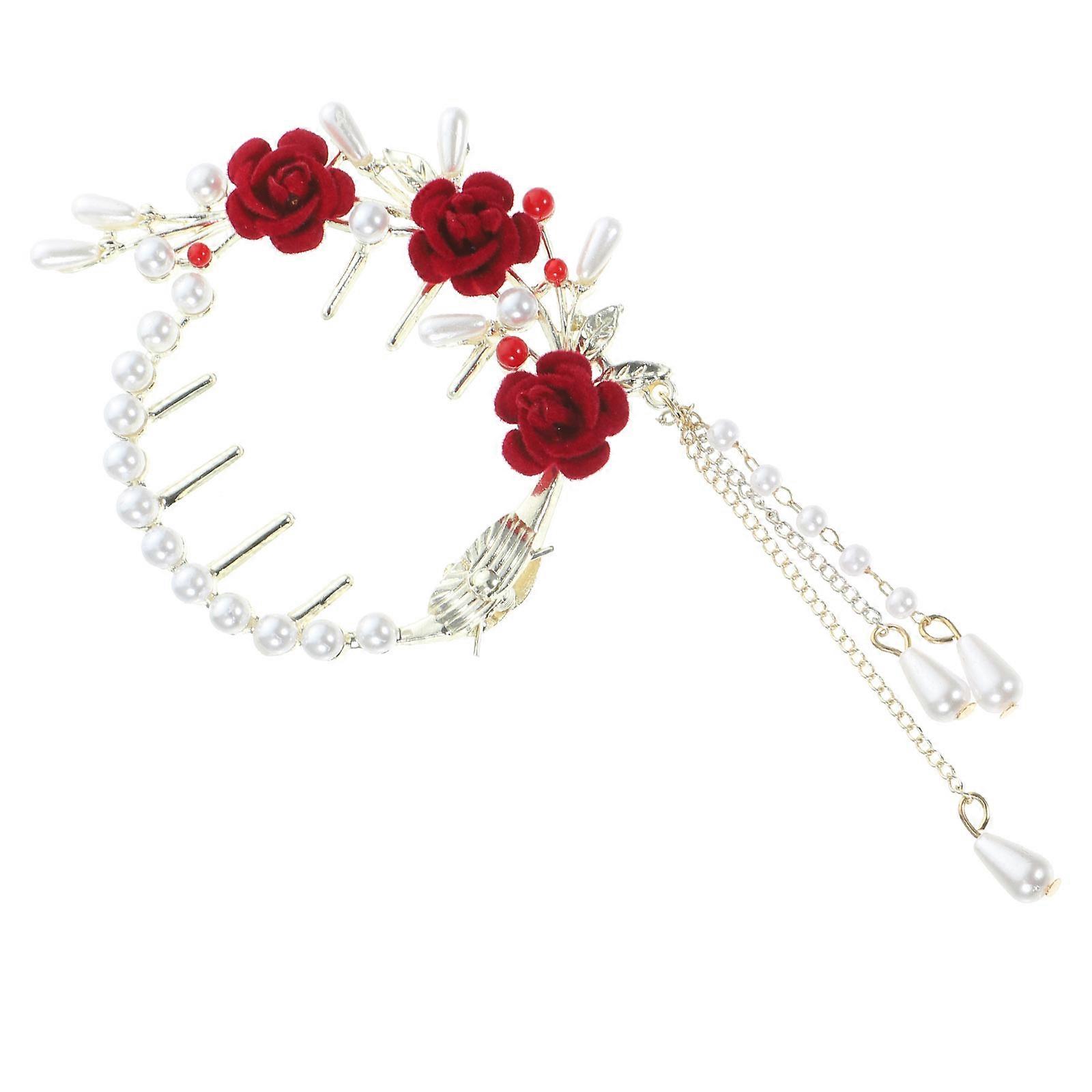Tassel Ponytail Cuff for Women with Alloy Material and Multi Color Design Fits Various