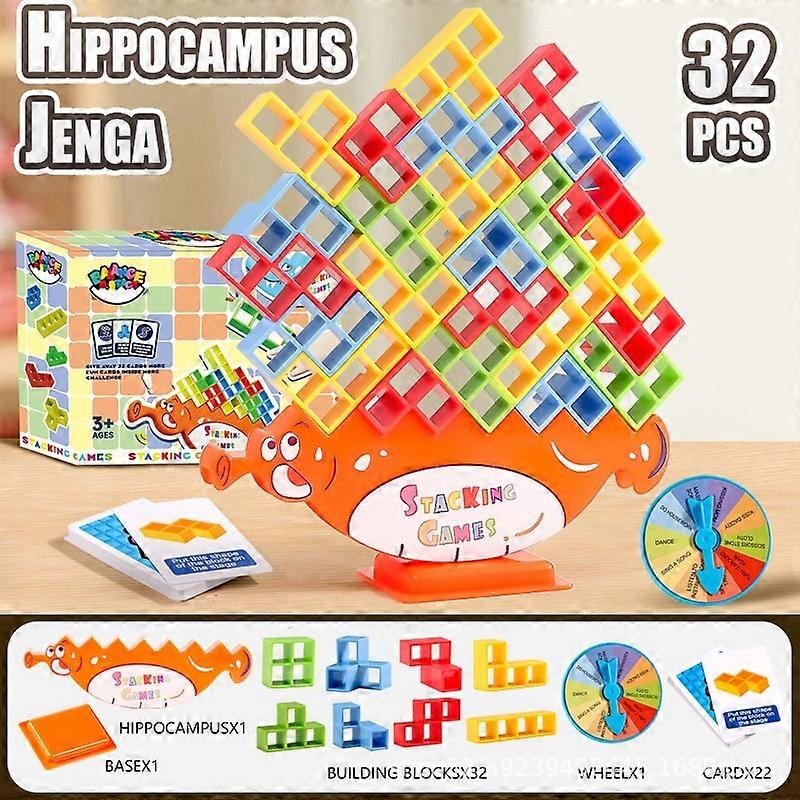 16-64 st Stacking Balance Blocks brädspel för festsamling rekvisita Desktop Förälder Barn Interaktio