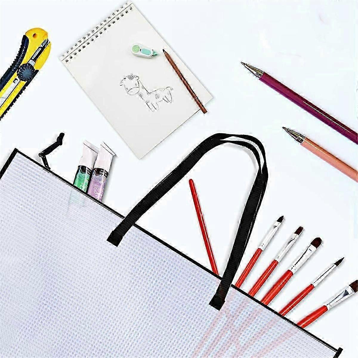 2 Pack 19X25 Inches Art Portfolio Case, Portfolio Folder for Artwork, Posters Storage Bag with Zipper and Handle Folder